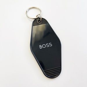 Three Potato Four Vintage Style BOSS Key Tag Keychain